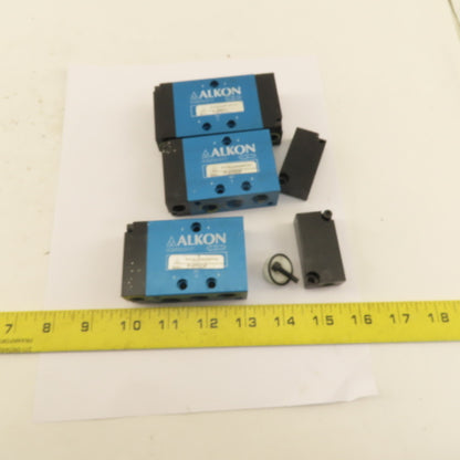 Alkon P-070DP 4/2 Position Pneumatic Piloted Valve Parts OR Repair Lot Of 3