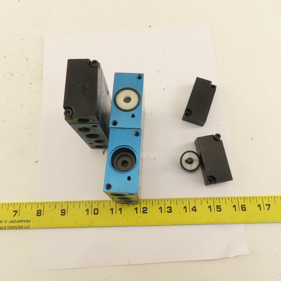 Alkon P-070DP 4/2 Position Pneumatic Piloted Valve Parts OR Repair Lot Of 3