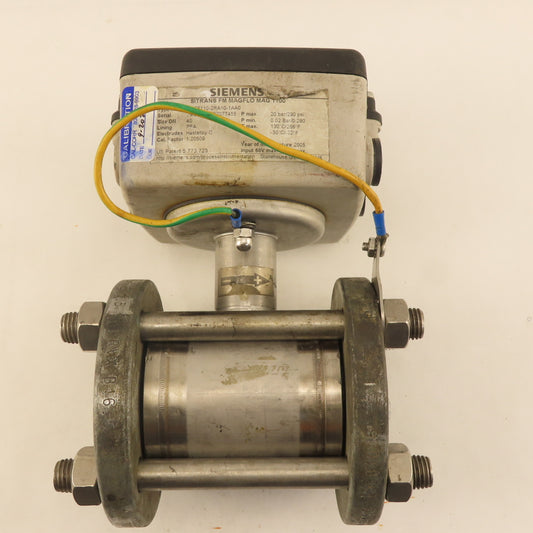 Siemens 7ME6110-2RA10-1AA0 Electromagnetic Flow Sensor 1-1/2" Stainless Steel