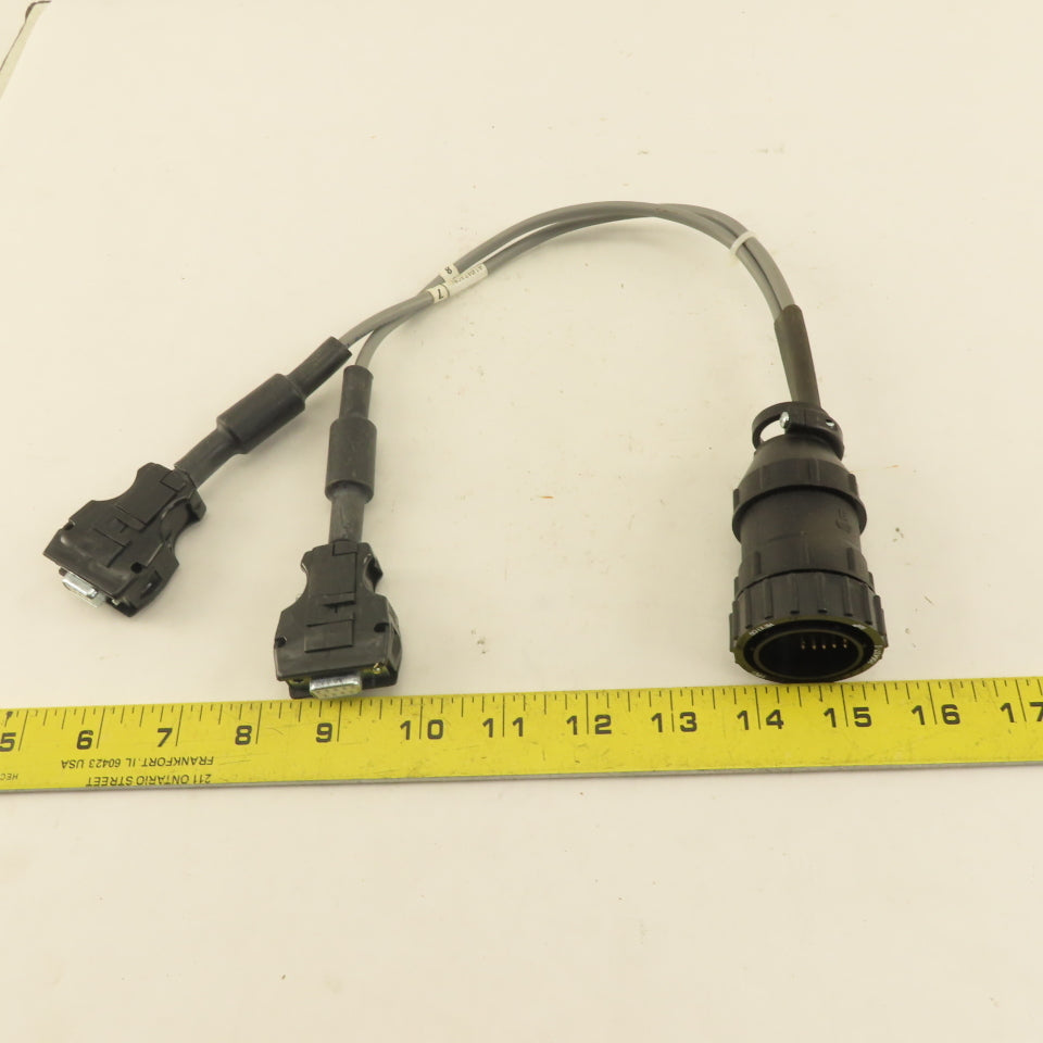Amp 206437-1 57 Pin Male Circular Connector Size 23 2 Way Female Serial Splitter