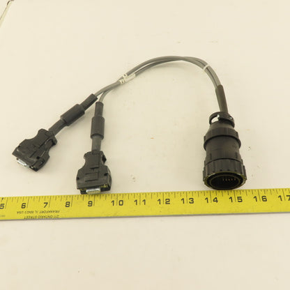 Amp 206437-1 57 Pin Male Circular Connector Size 23 2 Way Female Serial Splitter