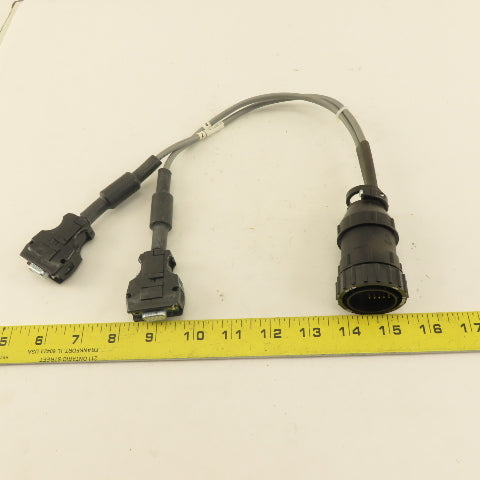 Amp 206437-1 57 Pin Male Circular Connector Size 23 2 Way Female Serial Splitter