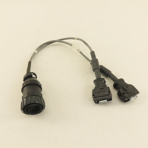 Amp 206437-1 57 Pin Male Circular Connector Size 23 2 Way Female Serial Splitter
