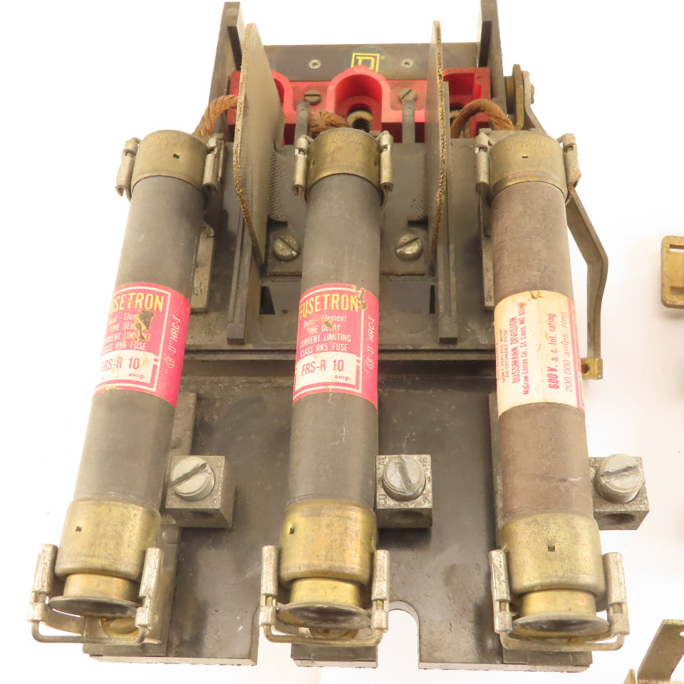 Square D 48127-025-50 3 Pole Fused Panel Operator Disconnect Switch & Interlock