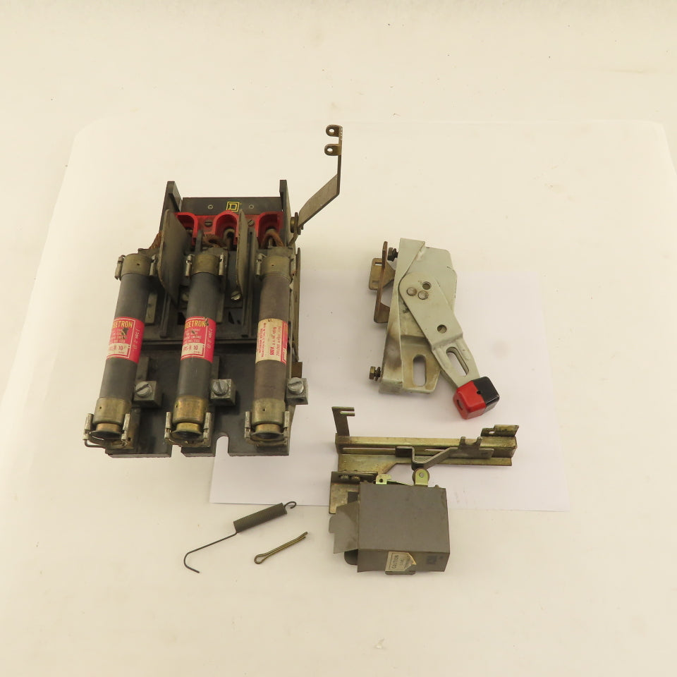 Square D 48127-025-50 3 Pole Fused Panel Operator Disconnect Switch & Interlock