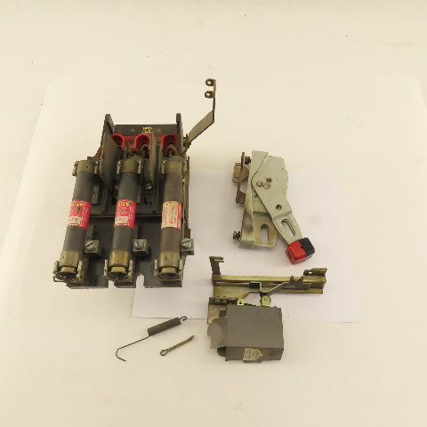Square D 48127-025-50 3 Pole Fused Panel Operator Disconnect Switch & Interlock