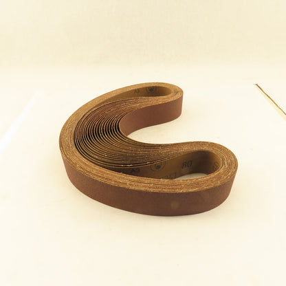 3M 26562 341D Sanding Belt 2" Wide 48" Long 80 Grit Cloth Backer Lot Of 21