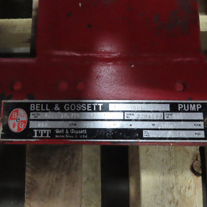 Bell & Gossett 4E 10.375 BF 20Hp Motor & Pump 610GPM 85' Head 208-230/460V 3Ph