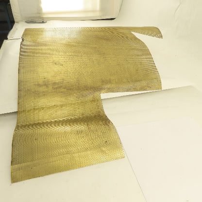 17" x 17" Perforated Brass Screen W/ Straight Holes 26 Gauge Hole Diameter0.057"