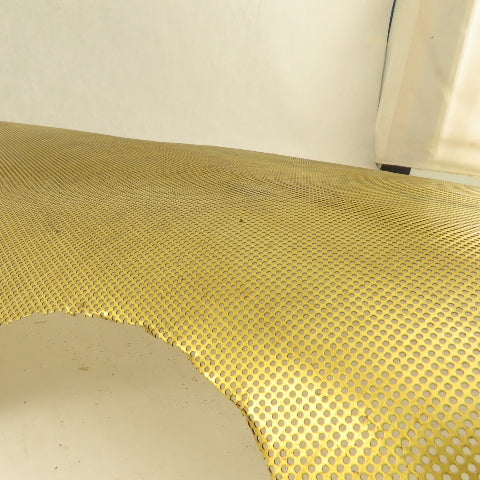 17" x 17" Perforated Brass Screen W/ Straight Holes 26 Gauge Hole Diameter0.057"