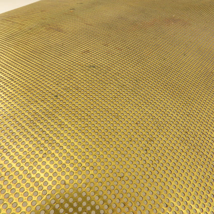 17" x 17" Perforated Brass Screen W/ Straight Holes 26 Gauge Hole Diameter0.057"