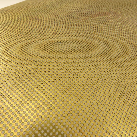 17" x 17" Perforated Brass Screen W/ Straight Holes 26 Gauge Hole Diameter0.057"