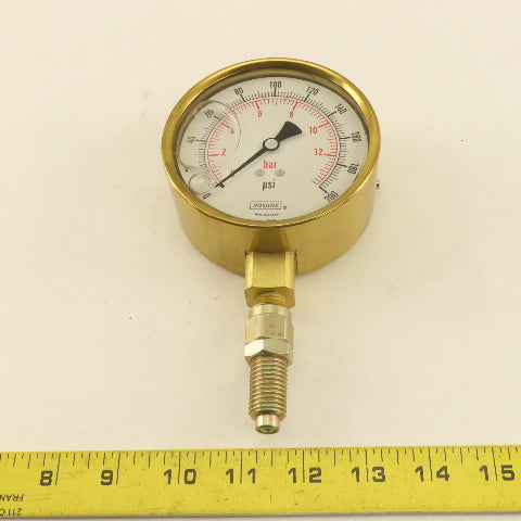 Noshok 0-500PSI 0-14 Bar Glycerin Filled Pressure Gage Bottom Port 1/4" NPT