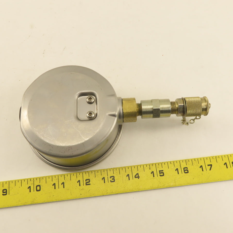 Wika 0-10,000 PSI Glycerin Filled Bottom Port Pressure Gage 1/4"NPT 4" Stainless