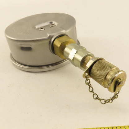 Wika 0-10,000 PSI Glycerin Filled Bottom Port Pressure Gage 1/4"NPT 4" Stainless