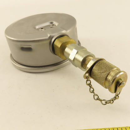 Wika 0-10,000 PSI Glycerin Filled Bottom Port Pressure Gage 1/4"NPT 4" Stainless
