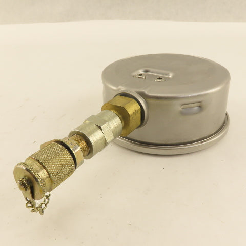 Wika 0-10,000 PSI Glycerin Filled Bottom Port Pressure Gage 1/4"NPT 4" Stainless