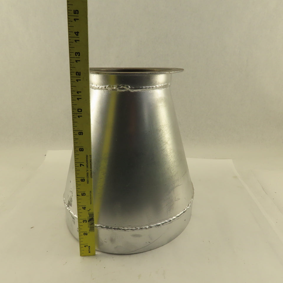 10 Ga. Galvanized Steel Flanged Bell/Concentric Reducer Duct Work Fitting 11"x6"