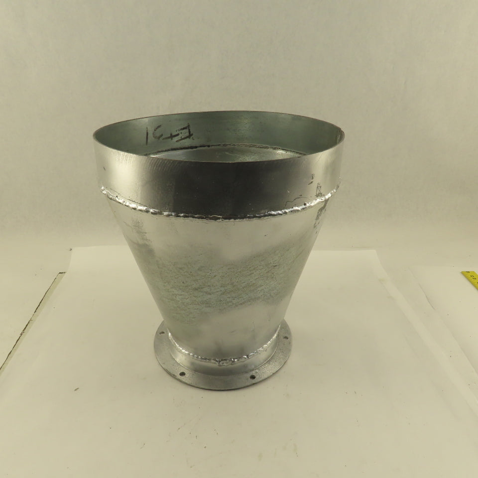 10 Ga. Galvanized Steel Flanged Bell/Concentric Reducer Duct Work Fitting 11"x6"