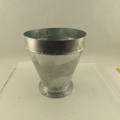 10 Ga. Galvanized Steel Flanged Bell/Concentric Reducer Duct Work Fitting 11"x6"