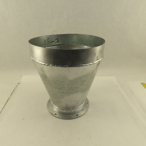 10 Ga. Galvanized Steel Flanged Bell/Concentric Reducer Duct Work Fitting 11"x6"