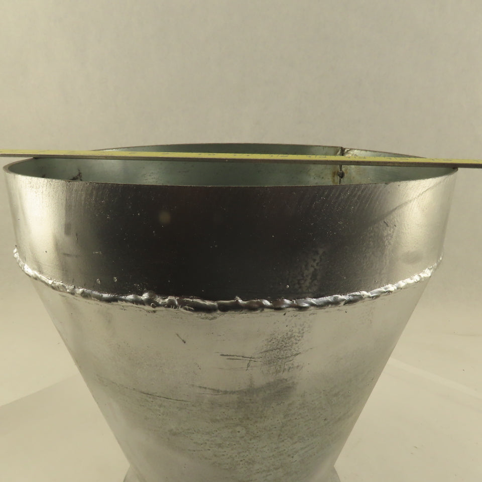 10 Ga. Galvanized Steel Flanged Bell/Concentric Reducer Duct Work Fitting 11"x6"