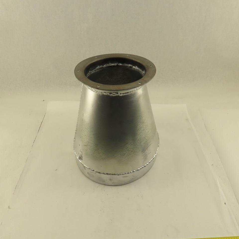 10 Ga. Galvanized Steel Flanged Bell/Concentric Reducer Duct Work Fitting 11"x6"