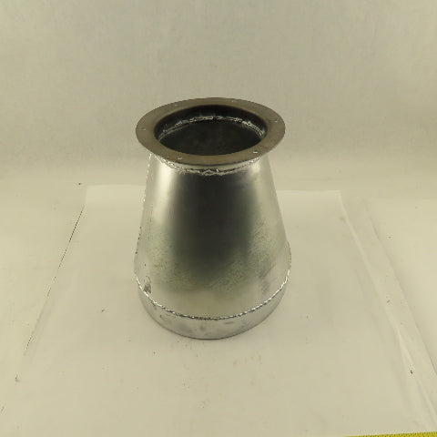 10 Ga. Galvanized Steel Flanged Bell/Concentric Reducer Duct Work Fitting 11"x6"