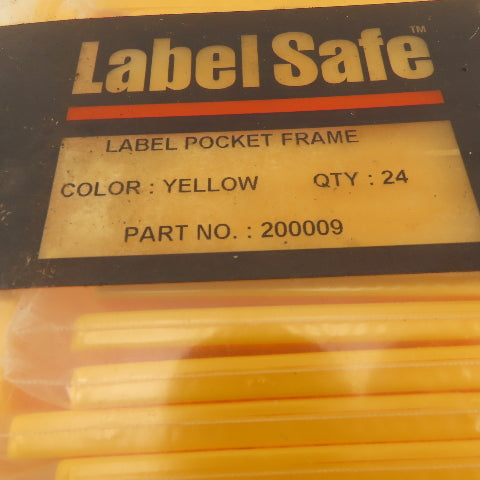 Oil Safe 200009 Label Safe Yellow Color Coded Label Frame Outdoor Safe Lot Of 24