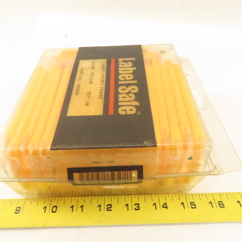 Oil Safe 200009 Label Safe Yellow Color Coded Label Frame Outdoor Safe Lot Of 24