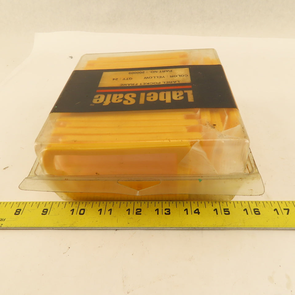 Oil Safe 200009 Label Safe Yellow Color Coded Label Frame Outdoor Safe Lot Of 24