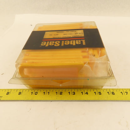 Oil Safe 200009 Label Safe Yellow Color Coded Label Frame Outdoor Safe Lot Of 24