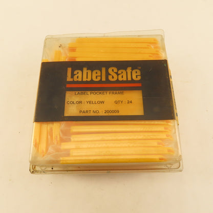 Oil Safe 200009 Label Safe Yellow Color Coded Label Frame Outdoor Safe Lot Of 24