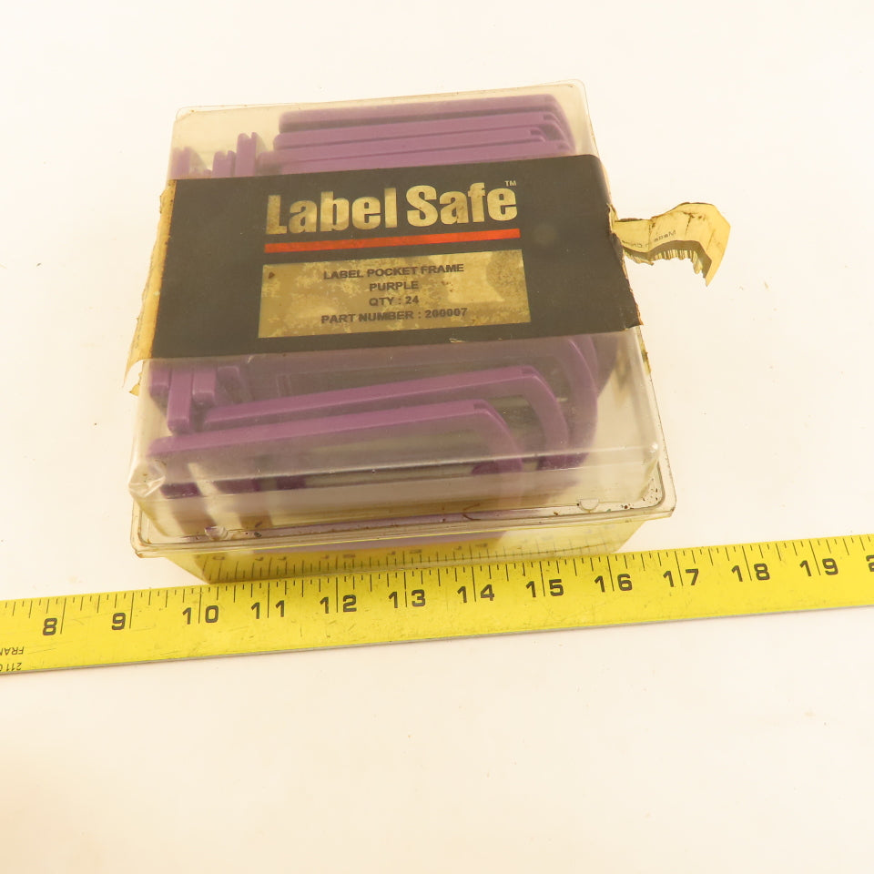 Oil Safe 200007 Label Safe Purple Color Coded Label Frame Outdoor Safe Lot Of 20