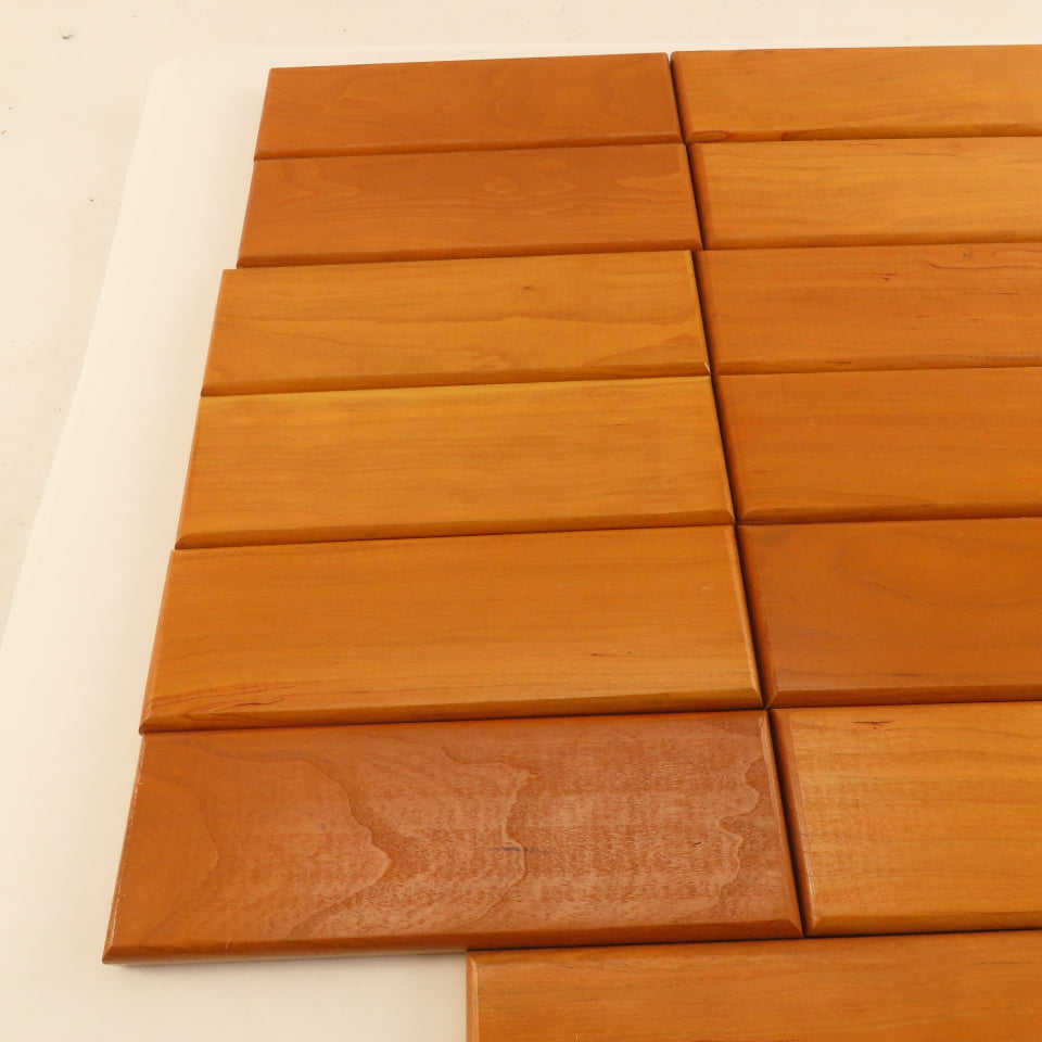 9" x 3" x 3/4" Thick Cherry Wood Plaque Blank Arts Crafts Beveled Edge Lot Of 13