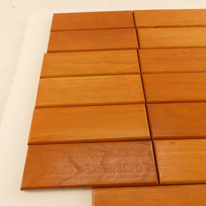 9" x 3" x 3/4" Thick Cherry Wood Plaque Blank Arts Crafts Beveled Edge Lot Of 13