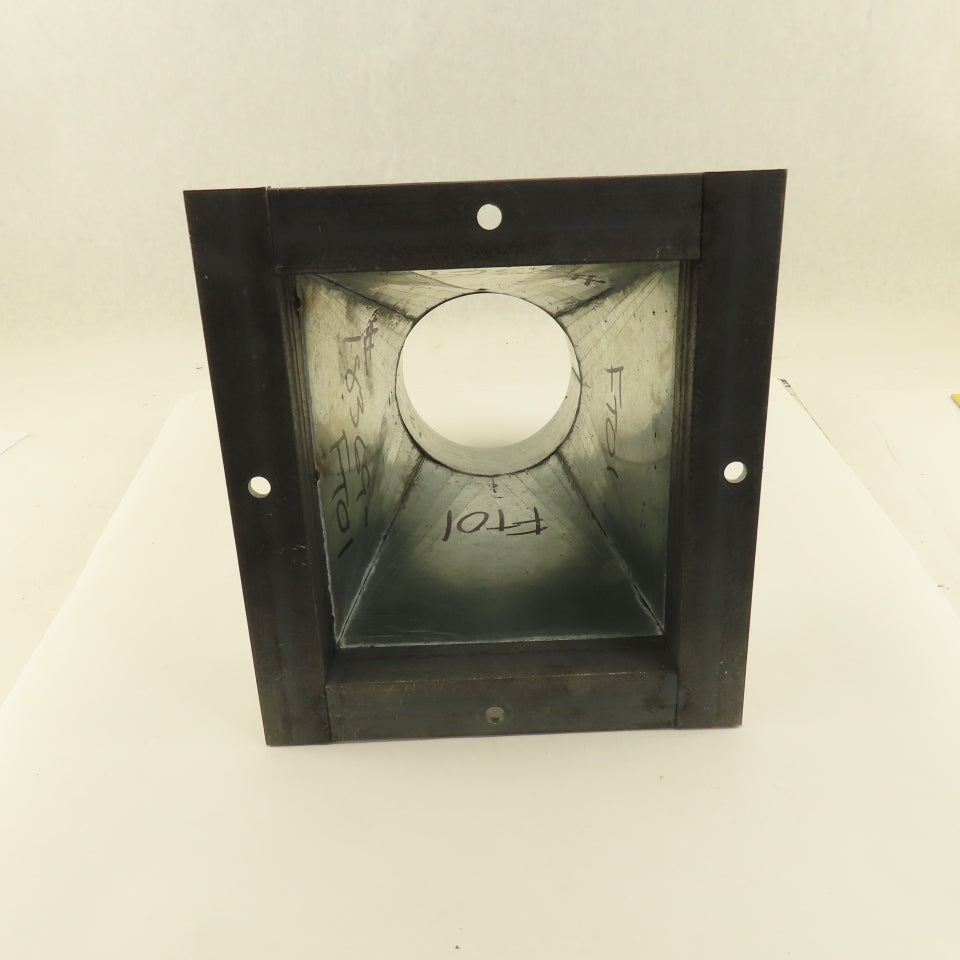 Galvanized 10 Gauge  Flanged Reducer Rectangular To Round 8-3/4"x7-3/4" x6"OD