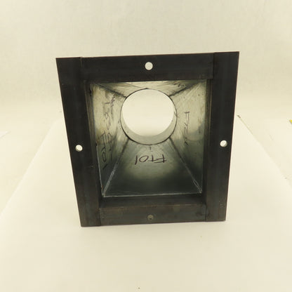 Galvanized 10 Gauge  Flanged Reducer Rectangular To Round 8-3/4"x7-3/4" x6"OD