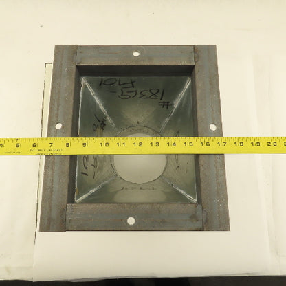 Galvanized 10 Gauge  Flanged Reducer Rectangular To Round 8-3/4"x7-3/4" x6"OD