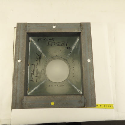 Galvanized 10 Gauge  Flanged Reducer Rectangular To Round 8-3/4"x7-3/4" x6"OD
