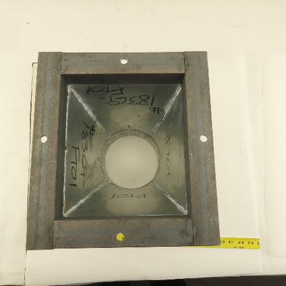 Galvanized 10 Gauge  Flanged Reducer Rectangular To Round 8-3/4"x7-3/4" x6"OD