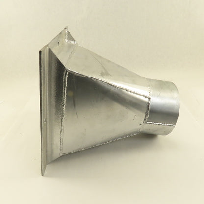 Galvanized 10 Gauge  Flanged Reducer Rectangular To Round 8-3/4"x7-3/4" x6"OD