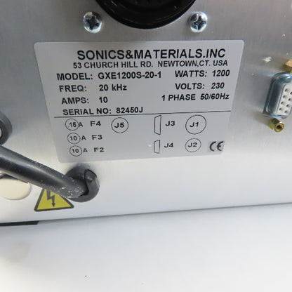 SONICS & MATERIALS GXE1200S-20-1 Sonic Weld Powers Supply 2200W 220V 1Ph