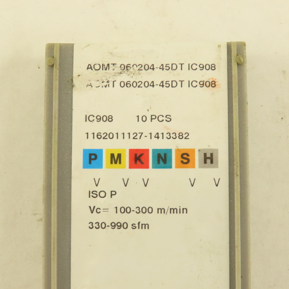 Iscar AOMT 060204 45DT Indexable Carbide Chamfering Insert 10 Pcs