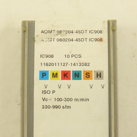 Iscar AOMT 060204 45DT Indexable Carbide Chamfering Insert 10 Pcs