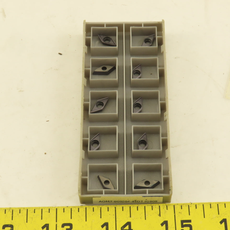 Iscar AOMT 060204 45DT Indexable Carbide Chamfering Insert 10 Pcs