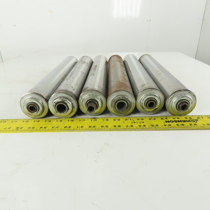 2-1/2" OD Gravity Conveyor Roller 16-1/2" Face Width 11/16" Hex Axle Lot Of 6