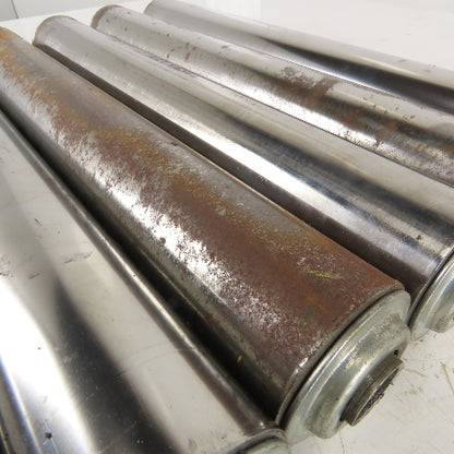 2-1/2" OD Gravity Conveyor Roller 16-1/2" Face Width 11/16" Hex Axle Lot Of 6