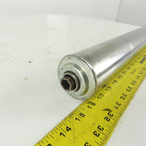 2-1/2" OD Gravity Conveyor Roller 16-1/2" Face Width 11/16" Hex Axle Lot Of 6