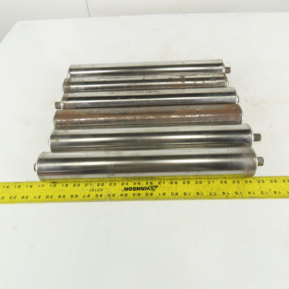 2-1/2" OD Gravity Conveyor Roller 16-1/2" Face Width 11/16" Hex Axle Lot Of 6